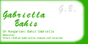 gabriella bahis business card